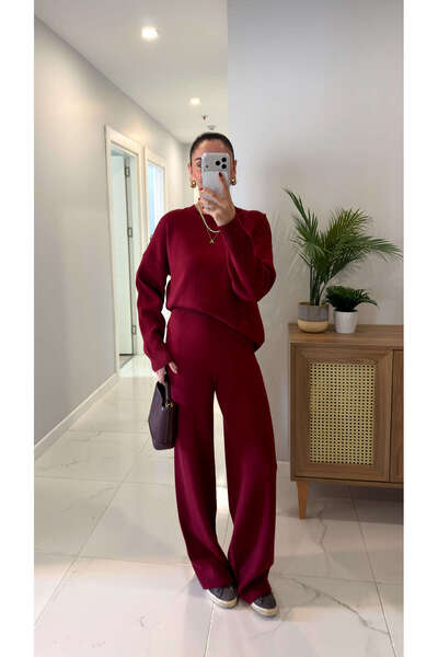 BİRCANÇİL Md Tika Bordo Triko Set