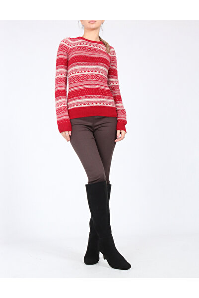 Evendi Sweater, ecru/red