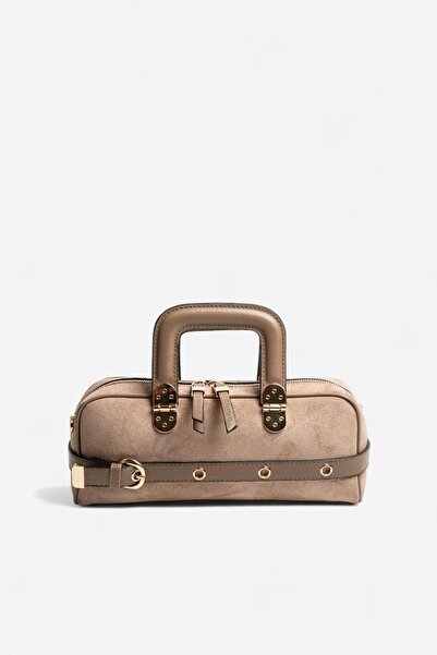 Silver Polo Silver & Polo Sp1258 Women's Handbag Suede Mink