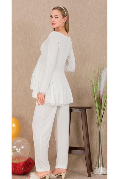 Lady Lingerie Maternity-Maternity Pajamas Set with Dressing Gowns Set of 3