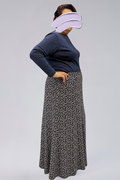 BNZ TEKSTİL Pieced Long Prayer Skirt, Viscose Civil 8 Pieces Long Women's Skirt