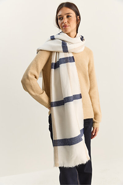 Bianco Lucci Women's Plaid Patterned Soft Touch Long Wide Scarf Shawl 0011 60286002