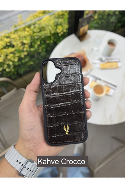 Visso leather İphone 17 Model Tam Uyumlu Hakiki Deri Kişiye Özel İsimli Telef...