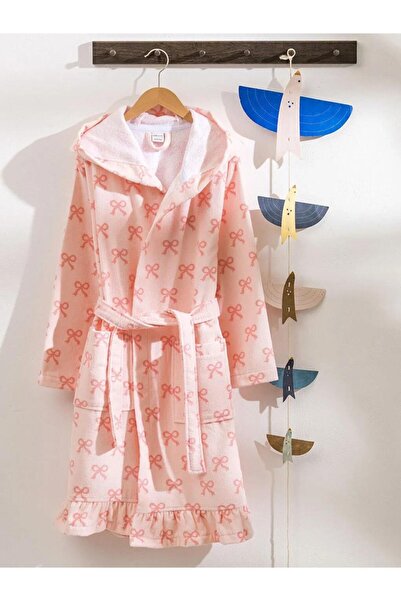 LC Waikiki Hooded Cotton Girls' Bathrobe (W5)