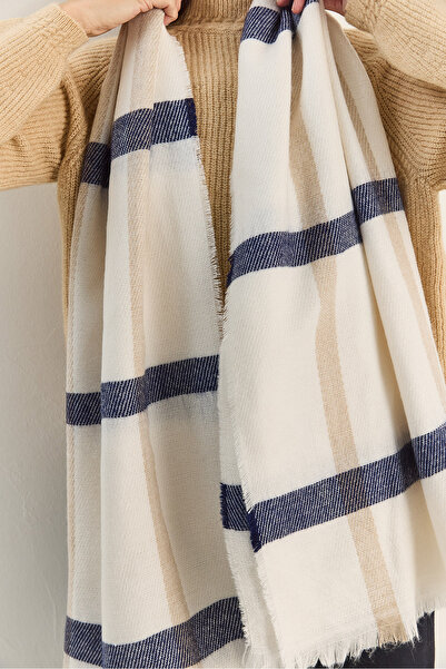 Bianco Lucci Women's Plaid Patterned Soft Touch Long Wide Scarf Shawl 0011 60286002