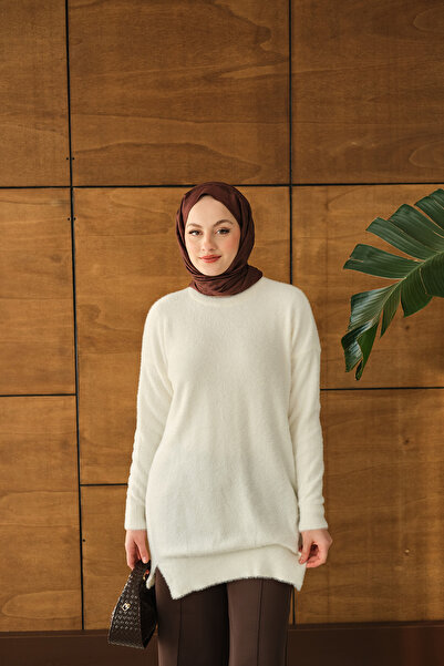 LOCCO Women's Tasseled Tunic White