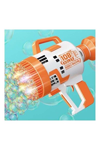 VİO آلة نفخ الفقاعات ذات ١٠٨ فتحات مع أضواء ملونة - لعبة صانعة الفقاعات للأطفال