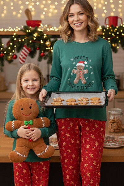 ELİTOL Thermal Cookie Jolly Mother-Daughter Pajama Set