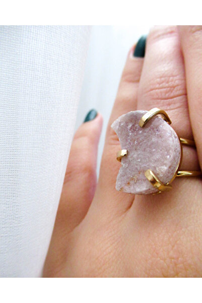Moonlight Jewelry Moon Adjustable Ring – Pink Amethyst