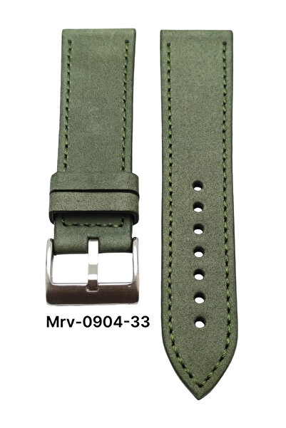 Mrv 26 MM-SPOR YEŞİL NUBUK DOĞAL DİKİŞ DERİ KORDON