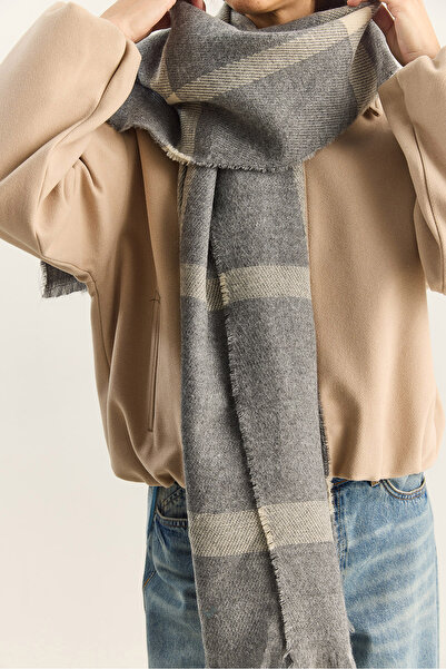 Bianco Lucci Women's Plaid Patterned Soft Touch Long Wide Scarf Shawl 0011 60286002