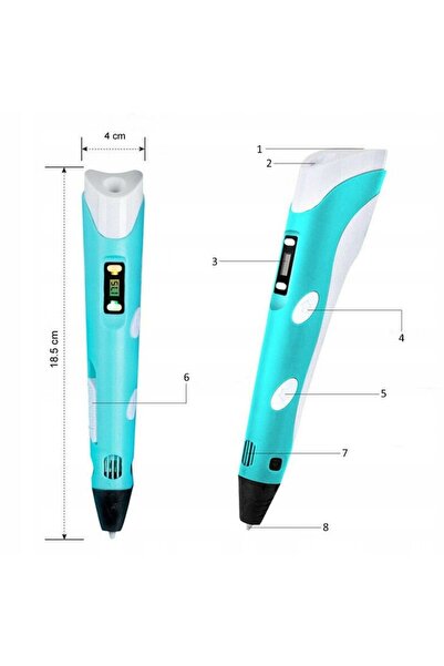 OEM 3D Magic Pen R2Invest + 10m spare filament, PLA, 1.75mm, 60–230°C