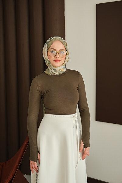 LOCCO Women's Finger-Through Bodysuit Green