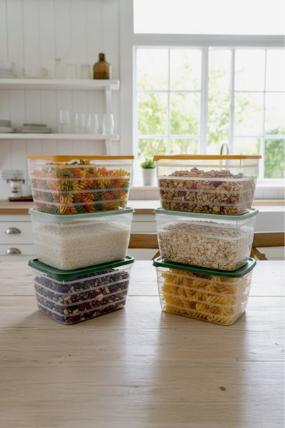 Kitchen Life 6-Piece 5 Liter Rectangular Mega Size Food Storage Container Set