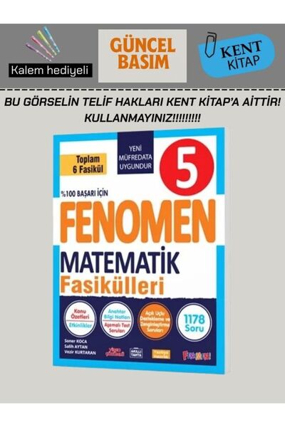 Fenomen Yayıncılık FENOMEN 5 MATEMATİK FASİKÜLLERİ (TOPLAM 6 FASİKÜL)