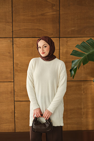 LOCCO Women's Tasseled Tunic White