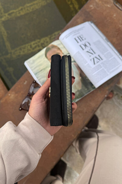 La La'Graccio Paris La'Graccio Paris Women's Cavie Suede Handy Wallet Black Suede