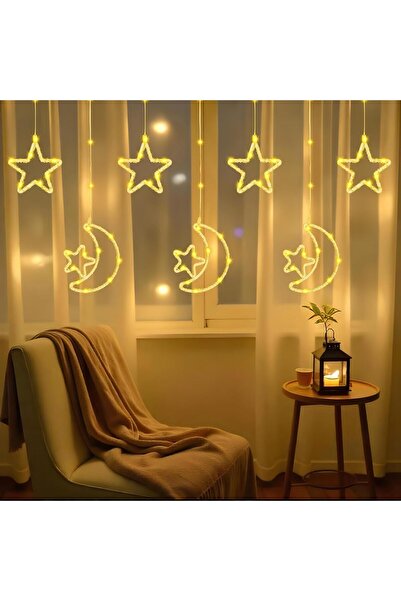 Coverzone سلسلة إضاءة LED مقاومة للماء بطول 3 أمتار على شكل قمر ونجوم - مع قا...