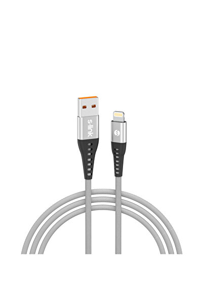 S-LINK SL-STM55L 3A Fast Şarj Lightning Silver Data + Sarj Kablosu