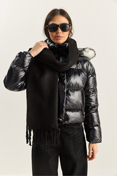 Bianco Lucci Women's Tasseled Soft Touch Long Scarf Shawl 0010 60286001