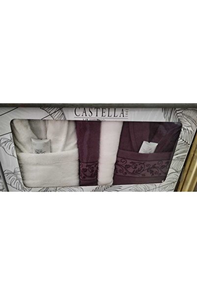 YÜNTEKS Castella 8 Piece 100% Cotton Boxed Dowry Family Bathrobe Set | Bathrobe Set | Dowry Set