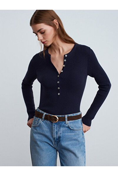 Dilvin 10819 Wool Blend Thin Knitwear-Laci Mel.