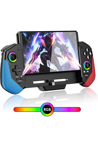 ZONEY Switch Controller for Nintendo Switch/OLED - One-Piece Handheld Joypad (Red&Blue)