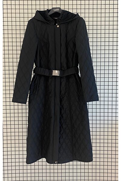 Armine Hooded Boy's Winter Quilted Coat with Zipper and Wool Inside