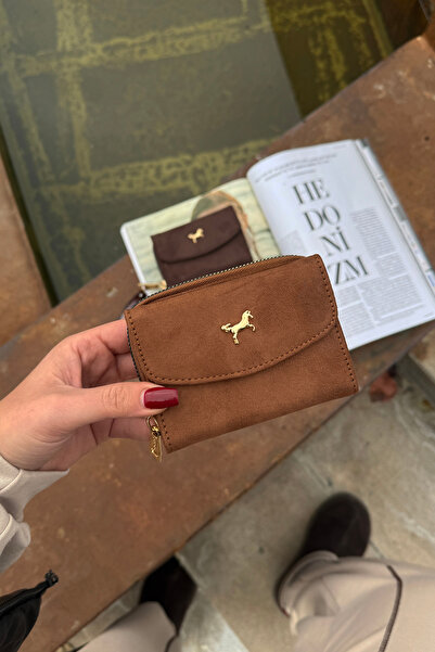 La La'Graccio Paris La'Graccio Paris Women's Cavie Suede Handy Wallet Brown Suede