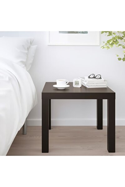 EliteEco IKEA LACK Side table, black-brown, 55 x 55 cm