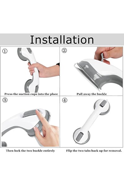 LLWL Bathroom handle, LLWL, White/Grey