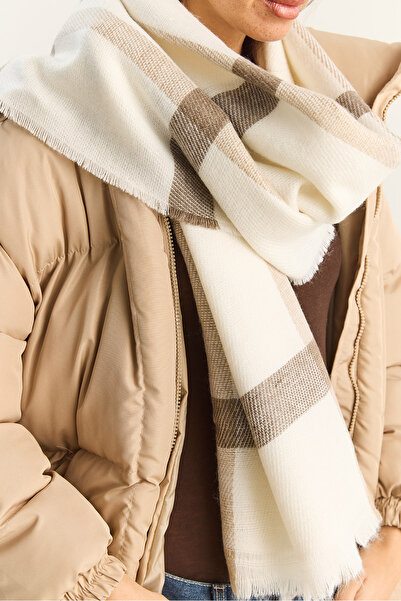 Bianco Lucci Women's Plaid Patterned Soft Touch Long Wide Scarf Shawl 0011 60286002