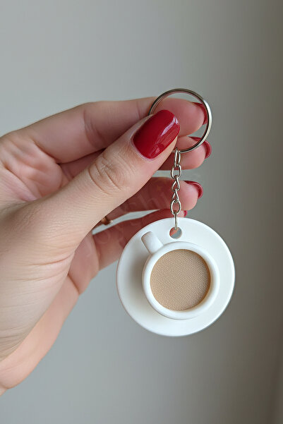 JoyShine Μπρελόκ με σχέδιο παραδοσιακού τουρκικού φλιτζάνι καφέ, κομψό δώρο & στολίδι για τσάντα, χωρίς γάντζο