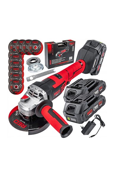 Red Technic Ασύρματος γωνιακός τροχός, εύκαμπτος, 2 μπαταρίες 2 Ah, δίσκος 12...