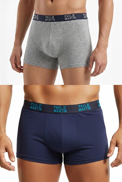 Paul Martin Ανδρικά μποξεράκια Slimfit Cotton And Modal Blend ελαστικό ύφασμα 2-pack