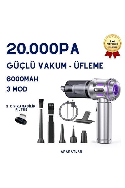 hızlı store 20000PA 6000mAh 100W Toz Üfleme ve Süpürge Ev / Araba / Ofis Süpü...