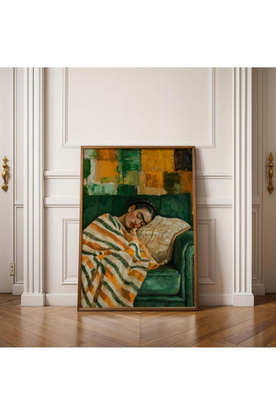 Tuba Decor Tablo dintr-o singură bucată cu rame din lemn pentru sufragerie, s...