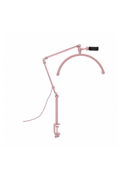 Cosmeticos Lampă LED SEMILUNA, cu suport de masă, pat - MOON LIGHT - roz