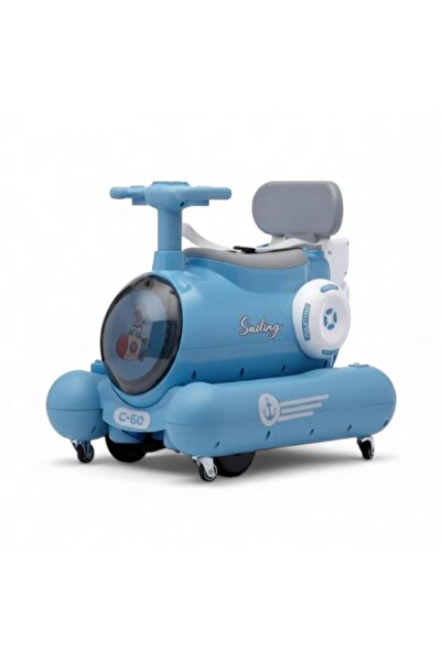 Generic سيارة كهربائية للأطفال - تصميم غواصة، 6 فولت، محرك مزدوج، جهاز تحكم ع...