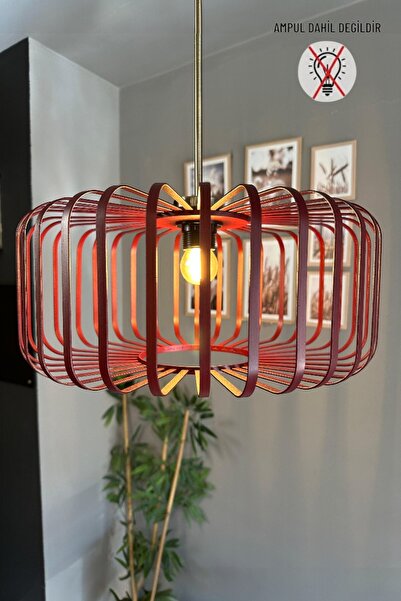 Bamyum Sante Vişne Sarkıt Avize İnce Eskitme Başlık İç Mekan Aydınlatma Dekor...