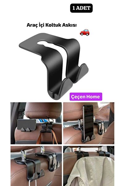 ÇEÇEN HOME (1 bucată) Cârlig pentru scaunul mașinii Cârlig dublu pentru agățat pentru scaunul mașinii Organizator pentru spătarul scaunului auto