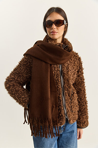 Bianco Lucci Women's Tasseled Soft Touch Long Scarf Shawl 0010 60286001