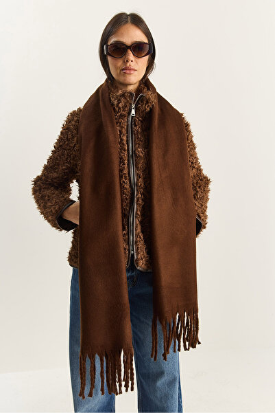 Bianco Lucci Women's Tasseled Soft Touch Long Scarf Shawl 0010 60286001