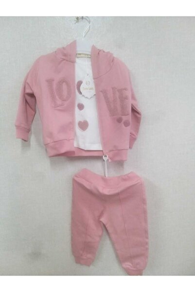 Uslukids Zippered Hooded Embroidered 3-Piece Boys' Tracksuit New Season