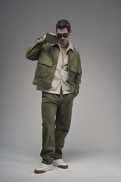 Butik Trend Biz Regular Snap Fastener Jacket and Pants Velvet Set