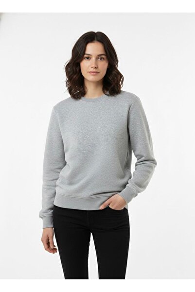 assef Women's Relax Fit Comfortable Cut Cotton Soft Textured Fleece Lined Cre...