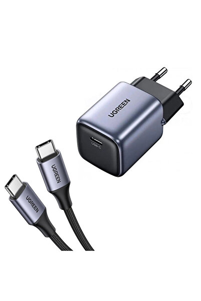 Ugreen Nexode 30W GaN Hızlı Şarj Cihazı USB Type-C QC PD, Uzay Girişi, 25257
