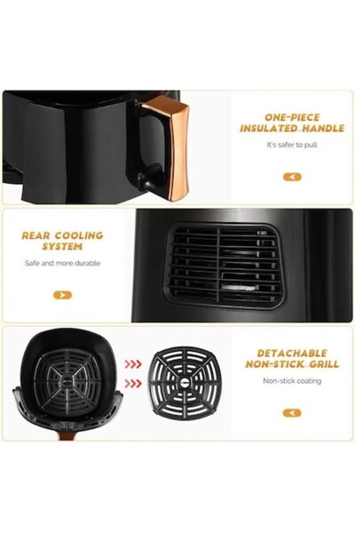 AT Performance Ultra Fry Digital Air Fryer, 2400W, 8L, 8 programs, Black