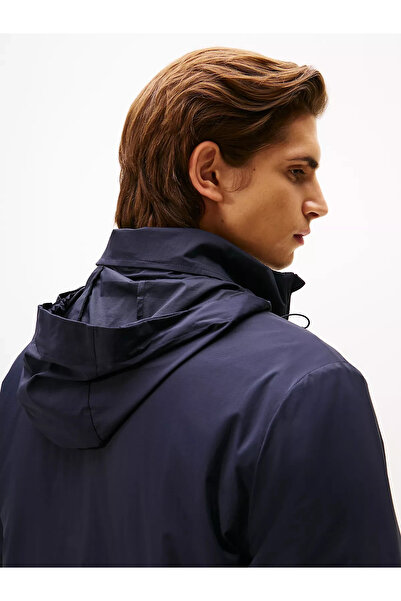 Tommy Hilfiger Men's Regular Fit Zip Closure Mock Neck Long Sleeve Blue Jacket Mw0Mw40592-Dw5