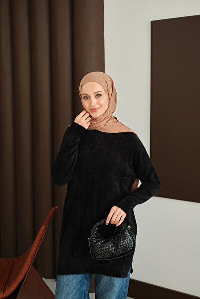 LOCCO Women's Tasseled Tunic Black